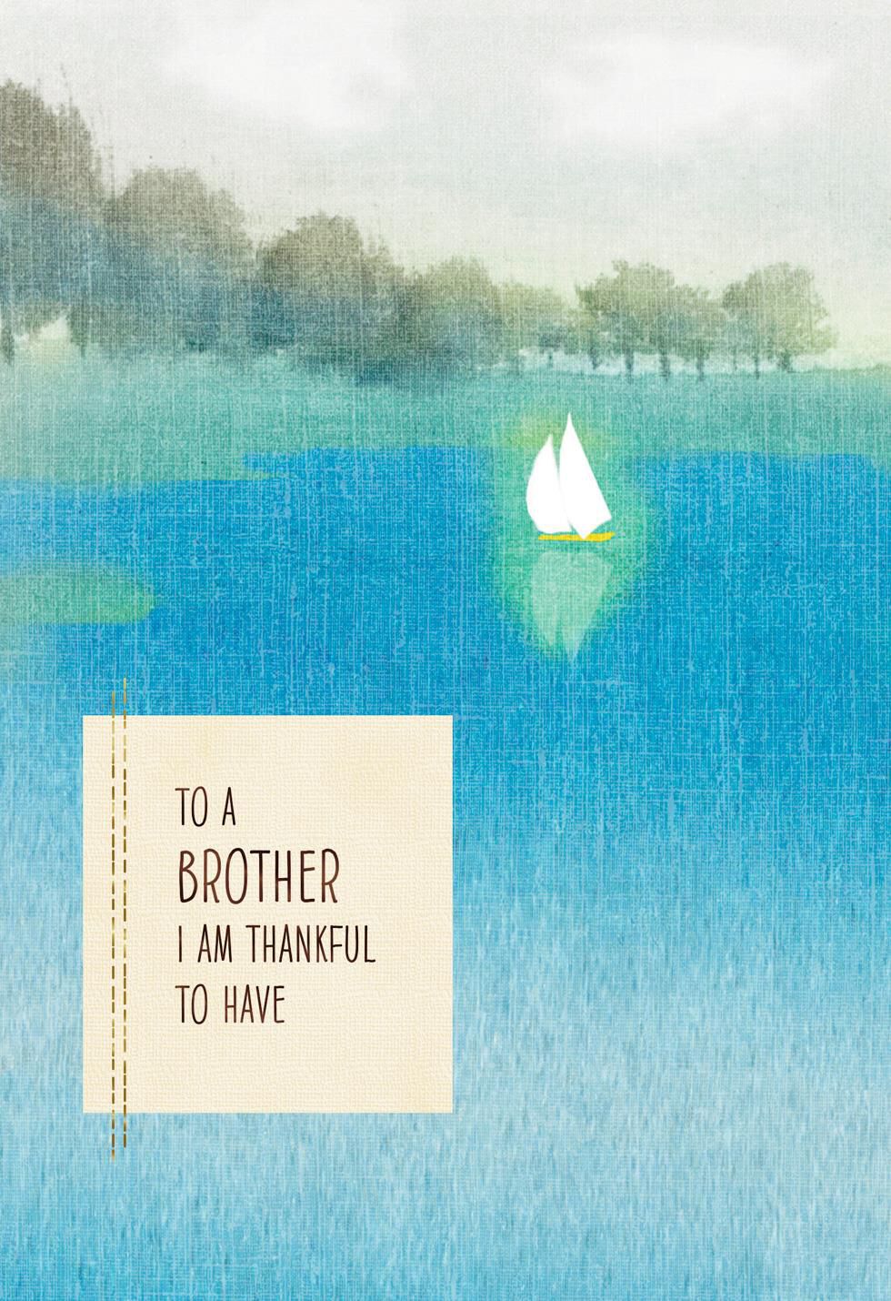 Thankful for You Birthday Card for Brother from Sister