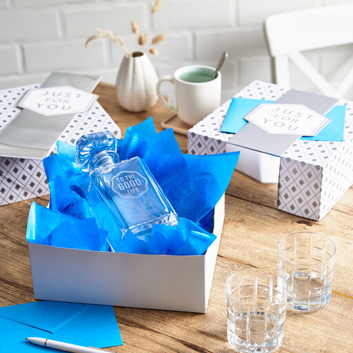 10" White With Silver Diamonds 2-Pack Gift Boxes With Bands, 