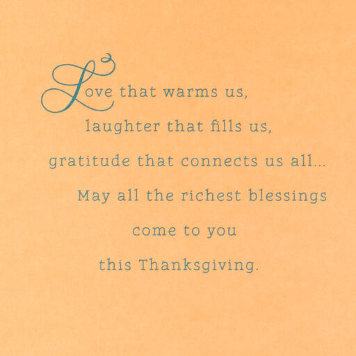 Thanksgiving Wishes and Blessings Thanksgiving Card, 