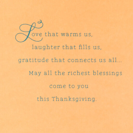 Thanksgiving Wishes and Blessings Thanksgiving Card, 