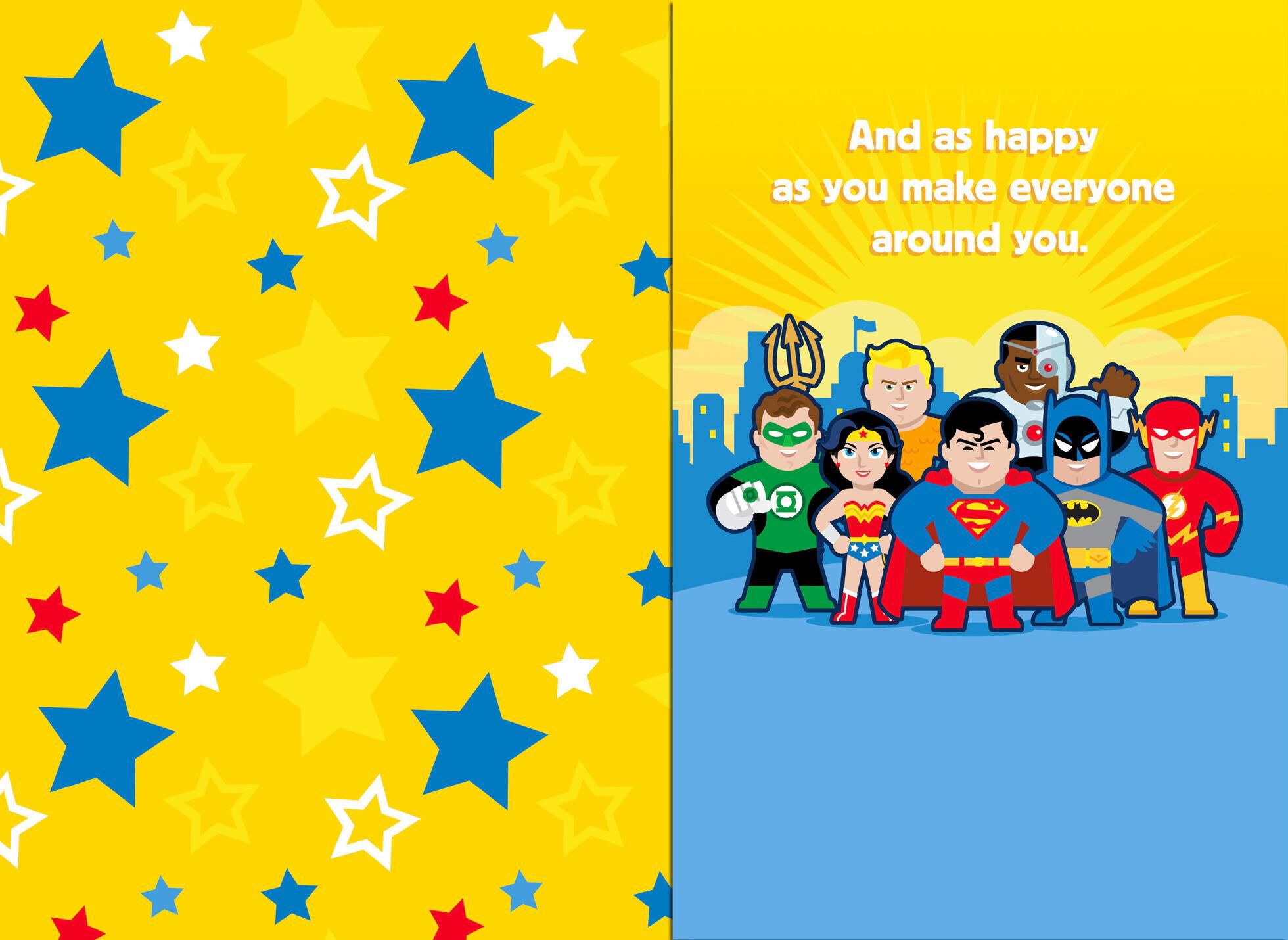 Justice League™ As Adventurous As You Musical Birthday Card