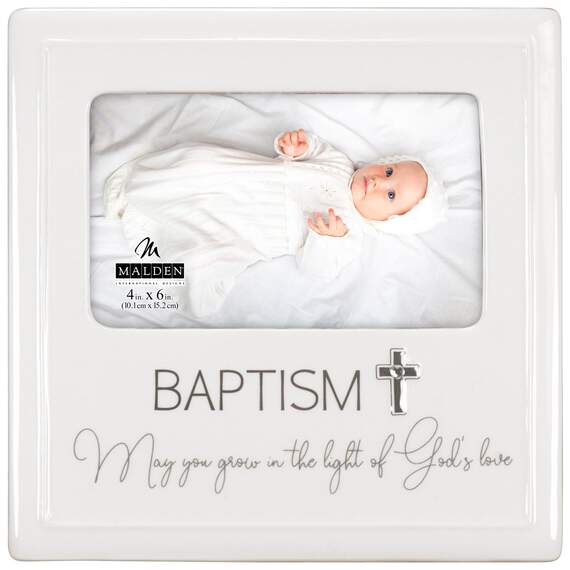 Malden Baptism Ceramic Picture Frame, 4x6, , large image number 1