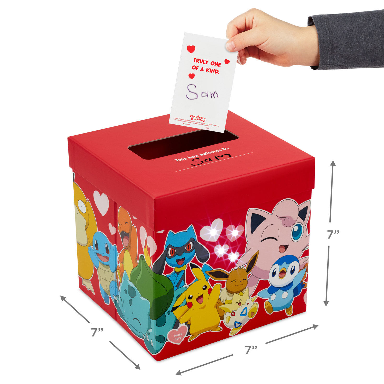 Pok&eacute;mon Full of Adventure Kids Classroom Valentines Set With Cards and Light-Up Mailbox With Sound, , large image number 4