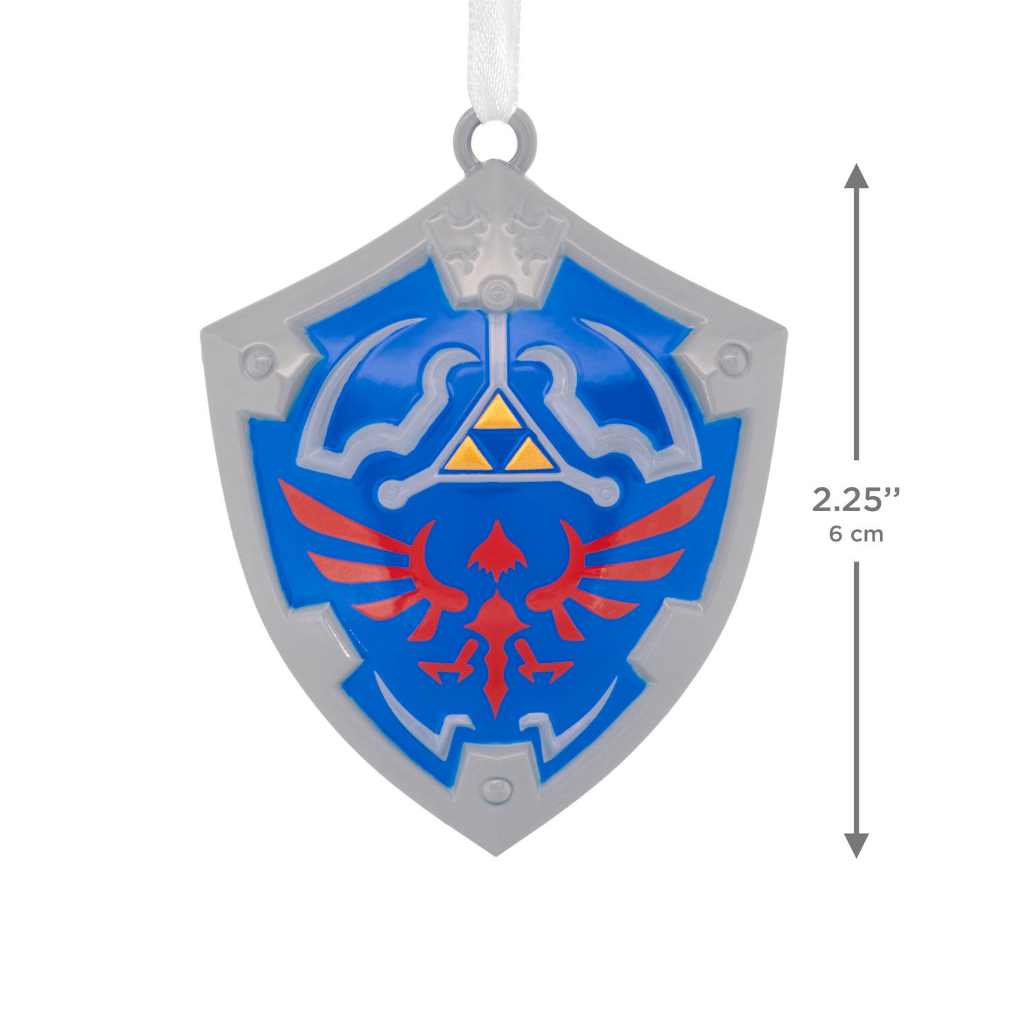 Zelda Blue Shield Christmas Ornament measurement image number 3
