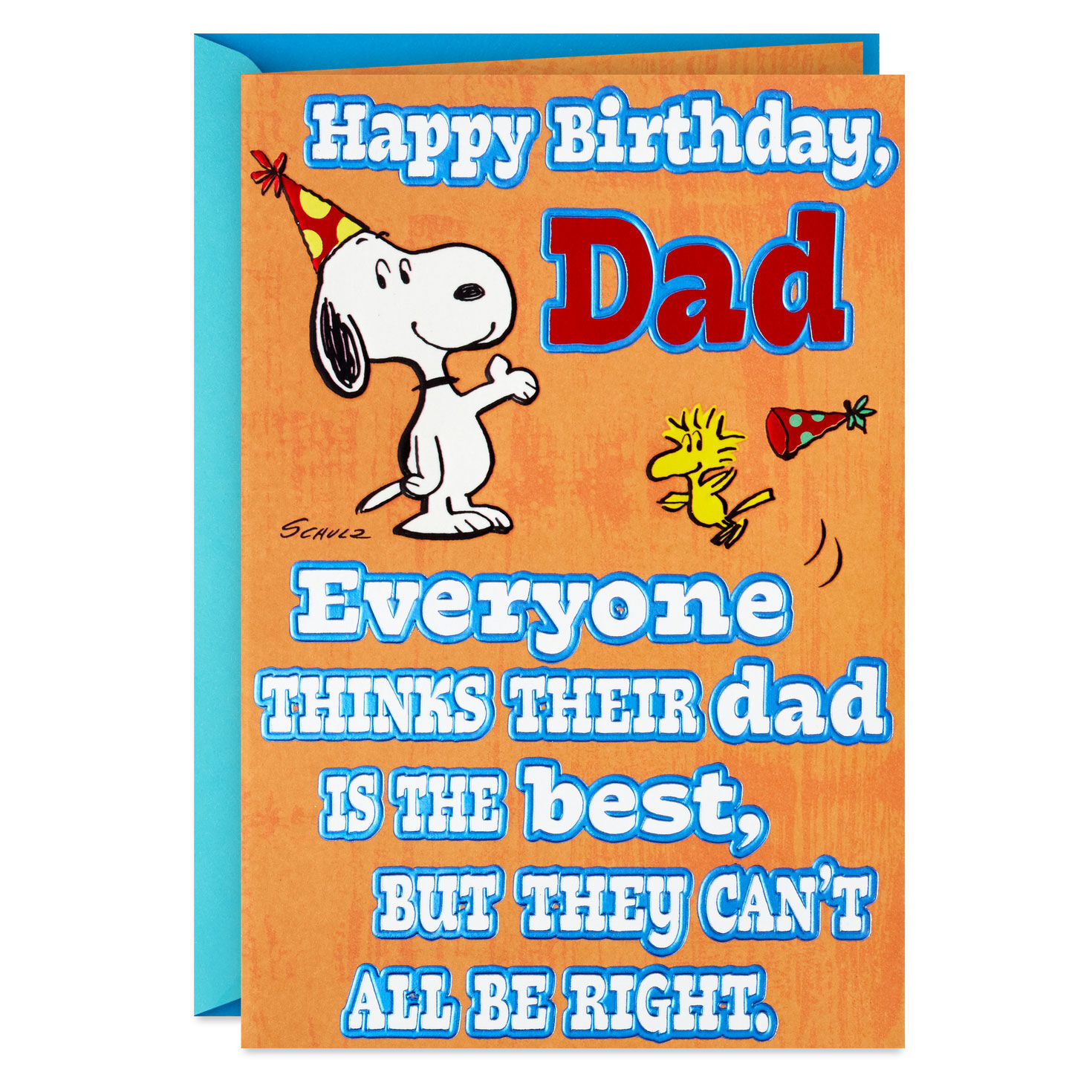Peanuts® Snoopy and Woodstock World's Best Dad Funny Birthday Card for only USD 4.99 | Hallmark