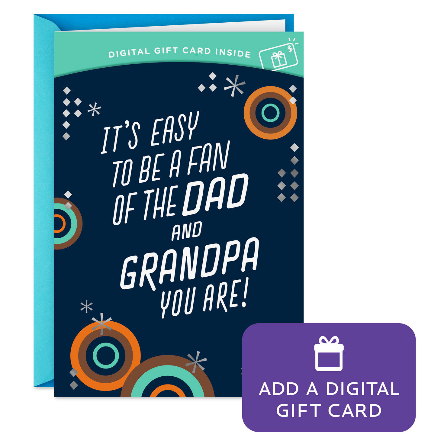 You're a Great Dad and Grandpa Gift Card Greeting Father's Day Card