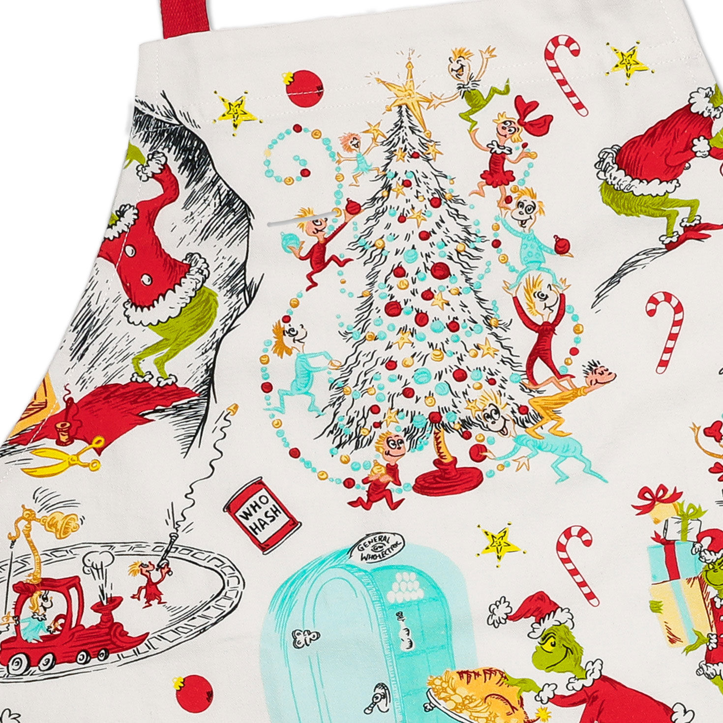 Grinch Stole Christmas Kitchen Apron upclose view image number 5