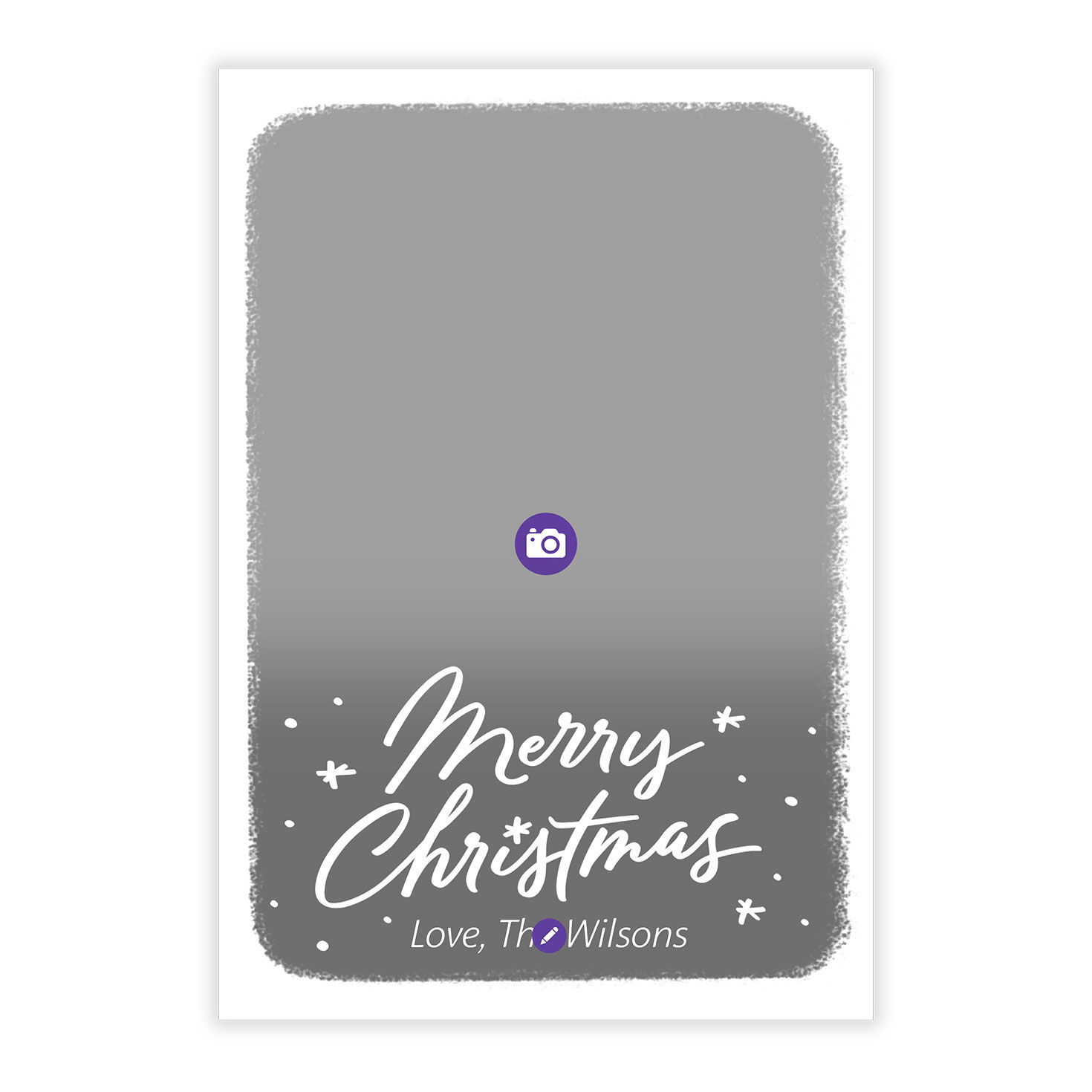 White Frame Merry Flat Christmas Photo Card, , large image number 5