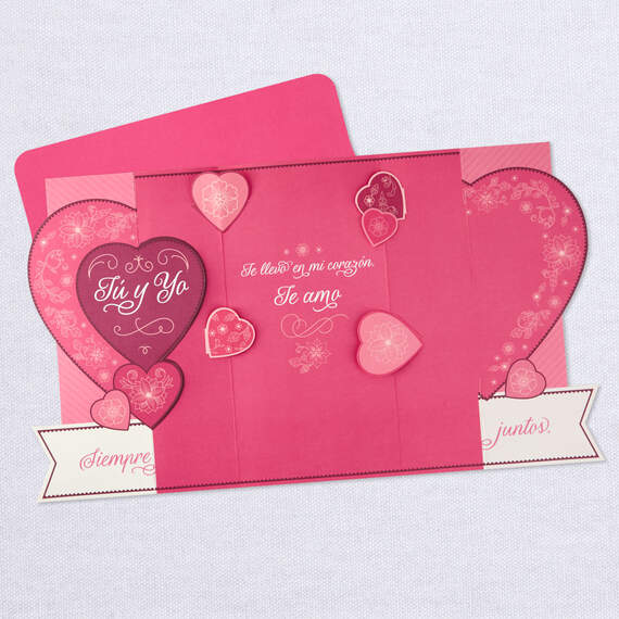 All My Heart Large Spanish-Language Pop Up Love Card, 12", , large image number 4