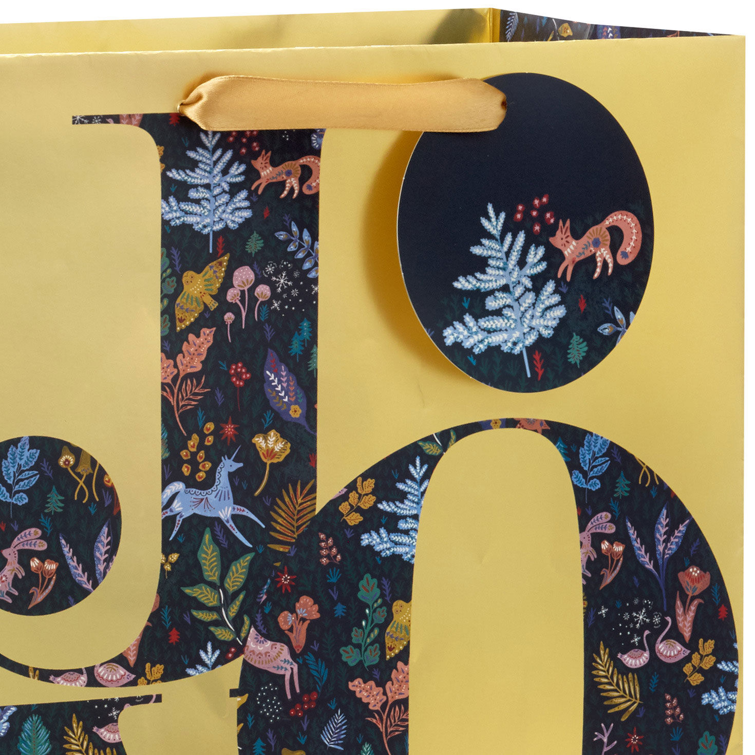 13" Joy on Metallic Gold Large Christmas Gift Bag for only USD 4.99 | Hallmark