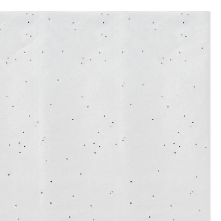 Sparkling Dots on White Tissue Paper, 6 sheets, Sparkling Dots on White, large image number 3