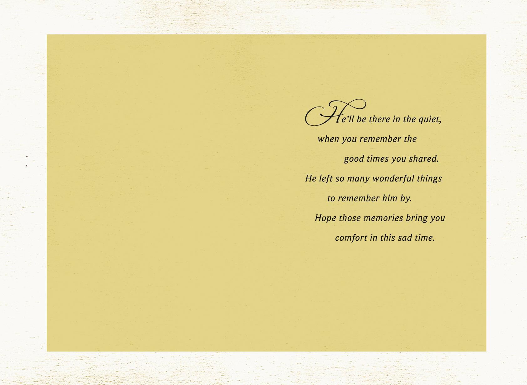 Gilded Flowers Sympathy Card