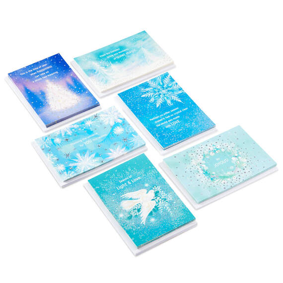 Soft Sparkles Boxed Holiday Cards Assortment, Pack of 36
