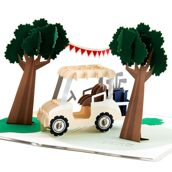 Hope Your Day Is Good to a Tee Golf 3D Pop-Up Card, , large image number 1