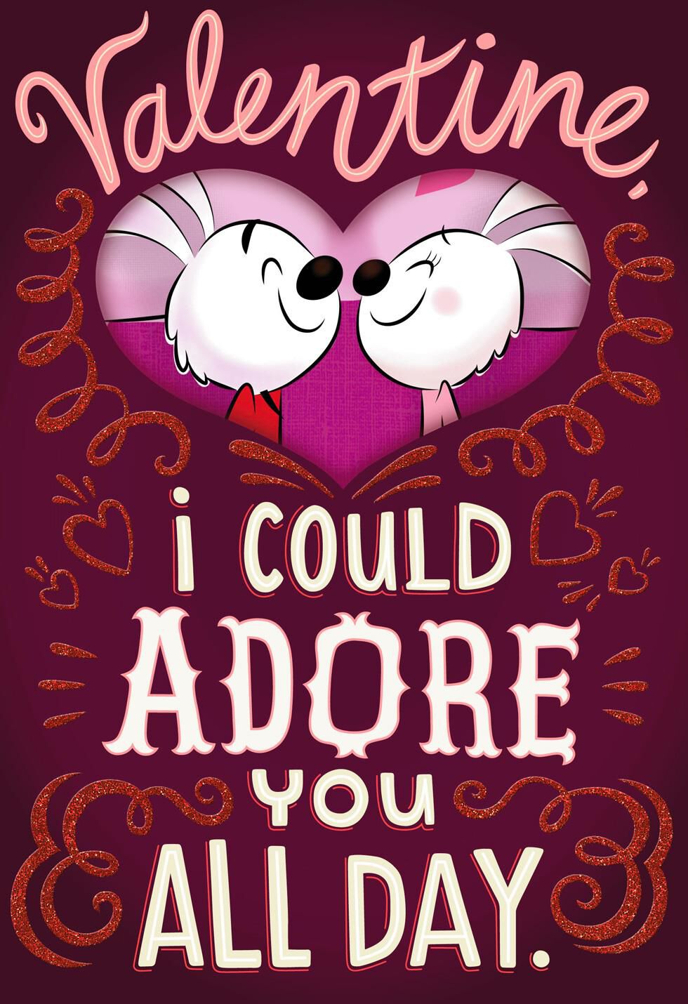 Snuggling Rabbits Suggestive Valentine's Day Card