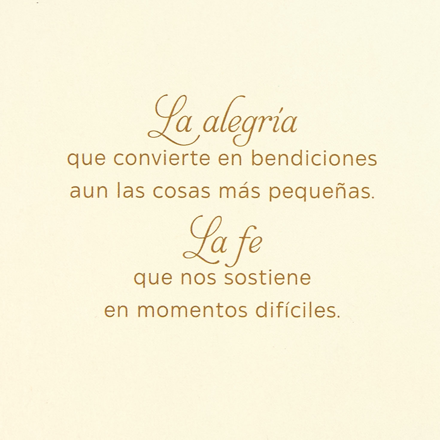 Gold Doves and Stars with Green Leaves Spanish Christmas Card Sentiment image number 2