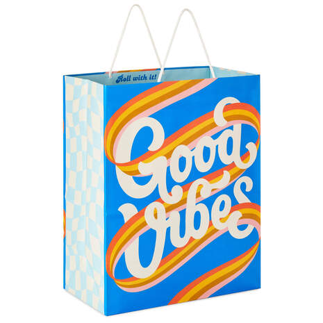 13" Good Vibes Large Gift Bag, , large