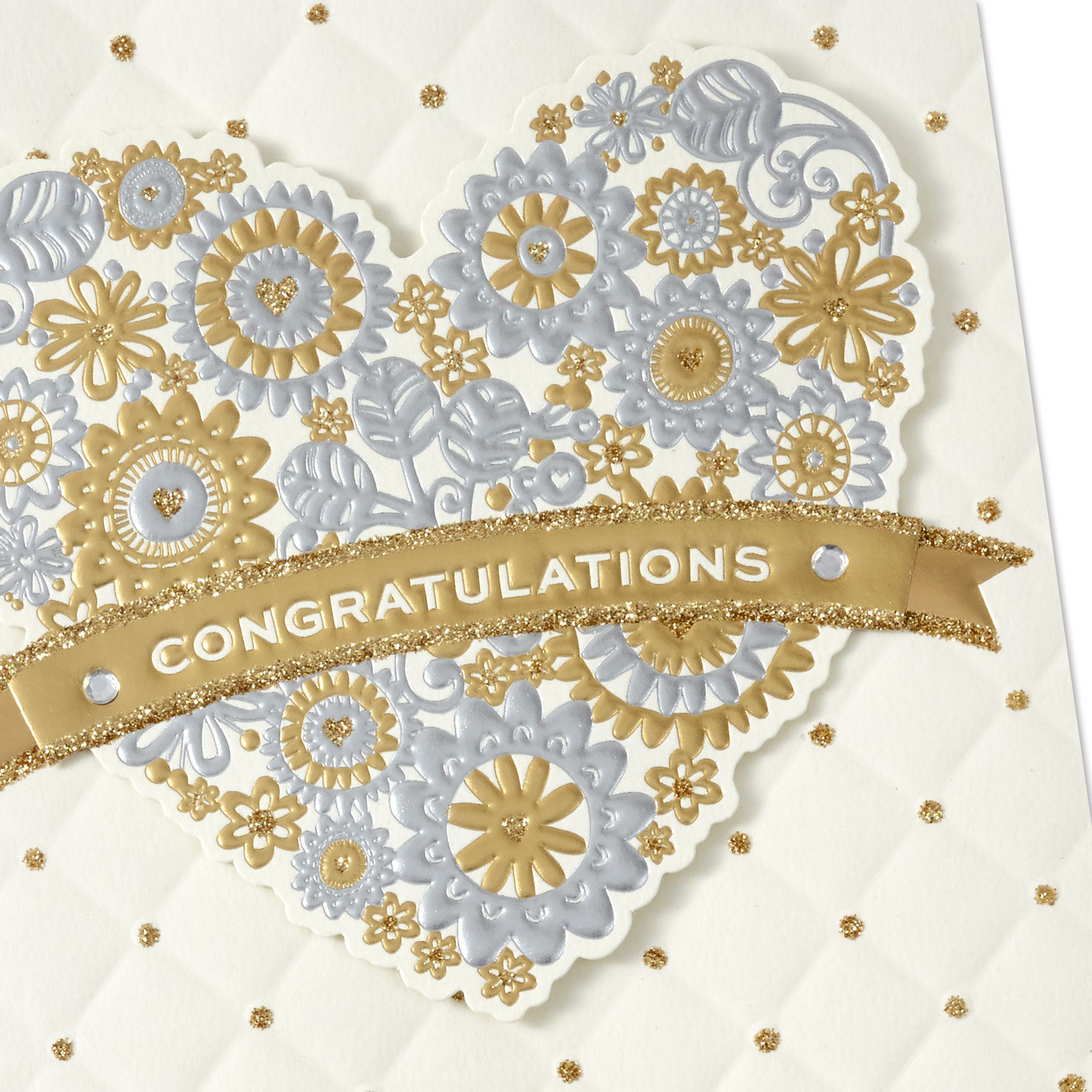 Husband and Wife Floral Heart Wedding Card  image number 5