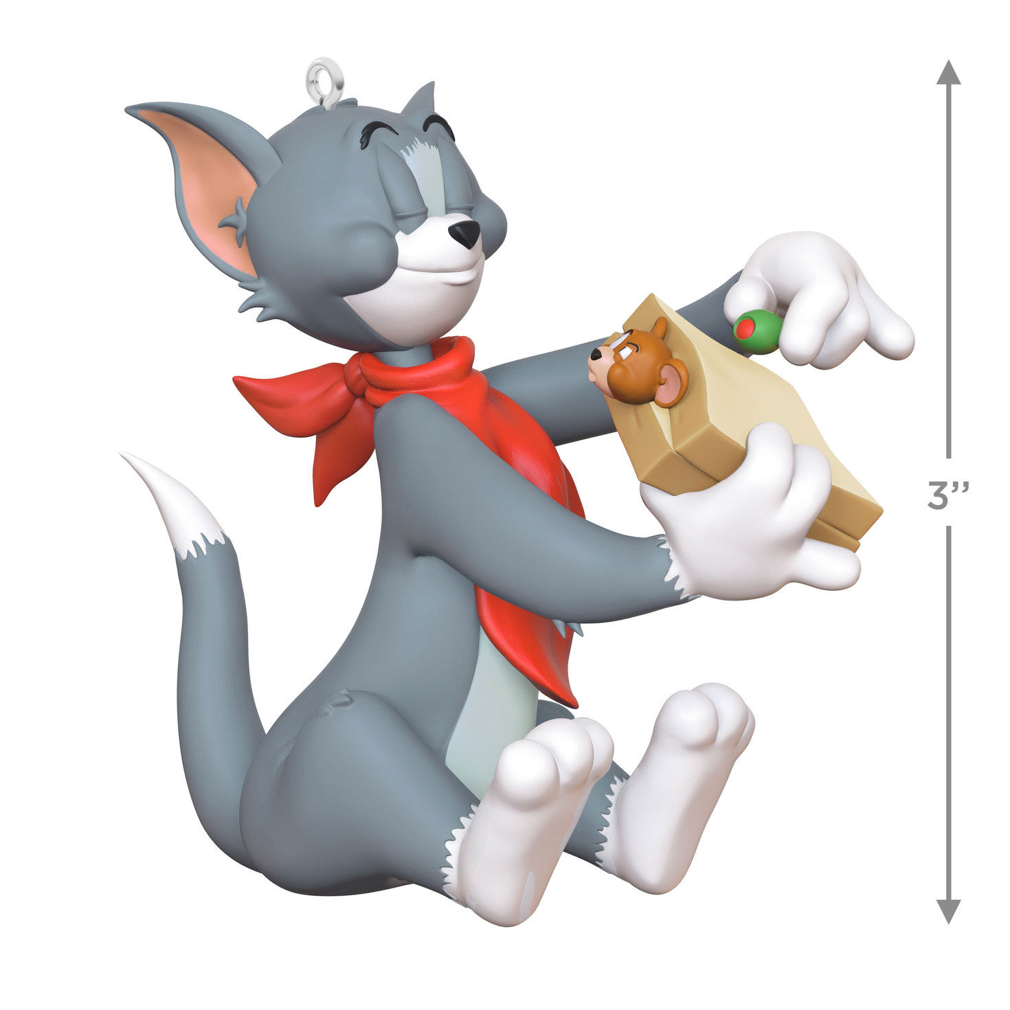 Tom and Jerry Sandwich Keepsake Ornament measurement image number 3