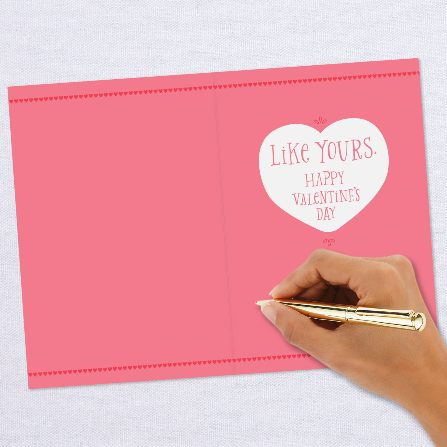 Mini Hearts and Stripes Valentine's Day Card signing ard image number 6