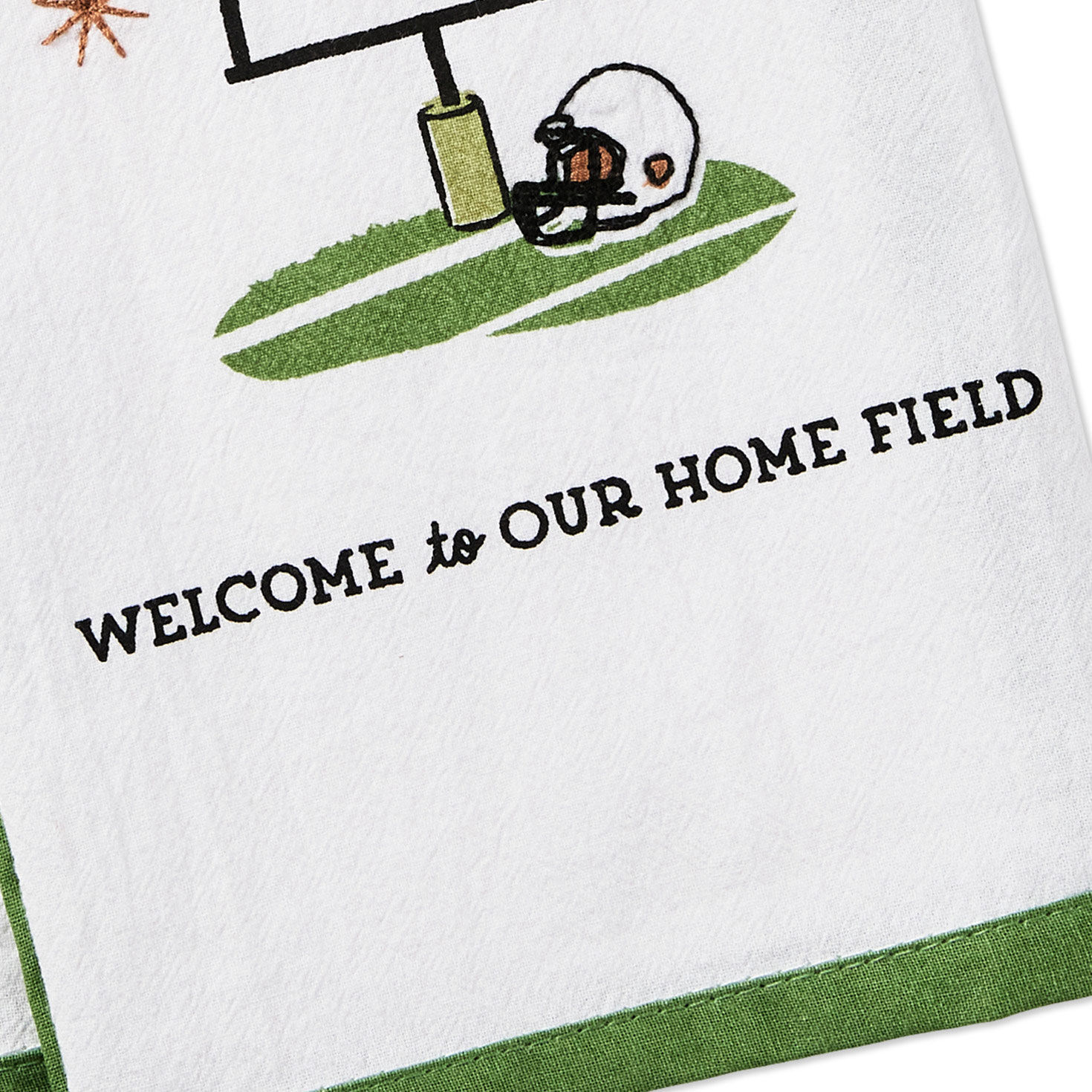 Welcome to Our Home Field Tea Towel closeup view image number 5