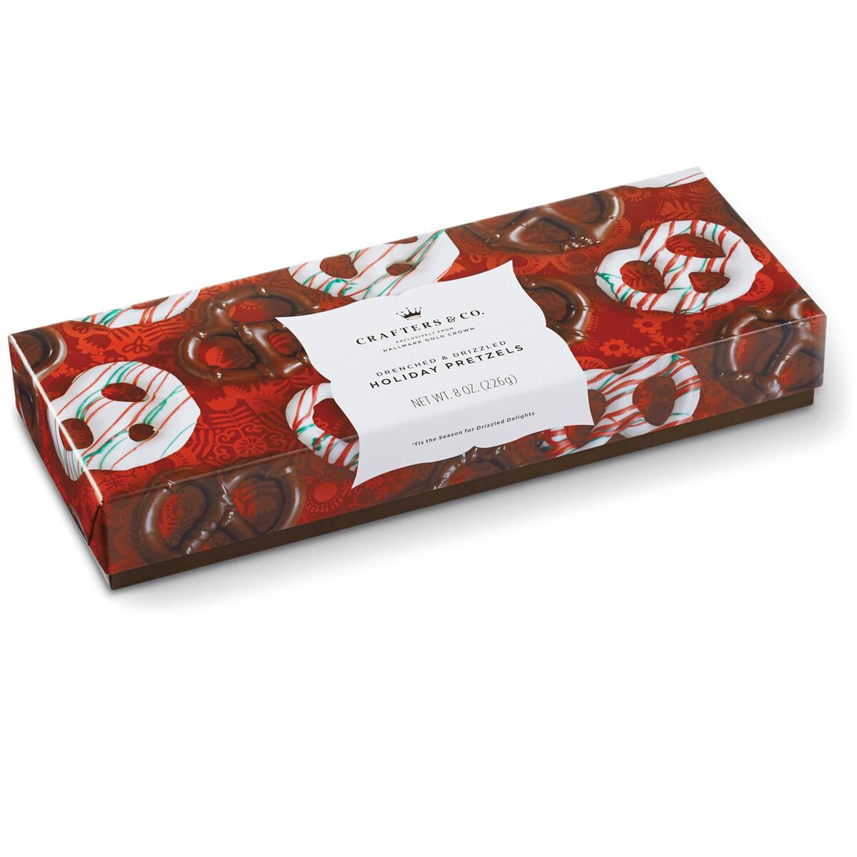 ChocolateDipped Pretzels in PreWrapped Gift Box, 8 oz. Candy