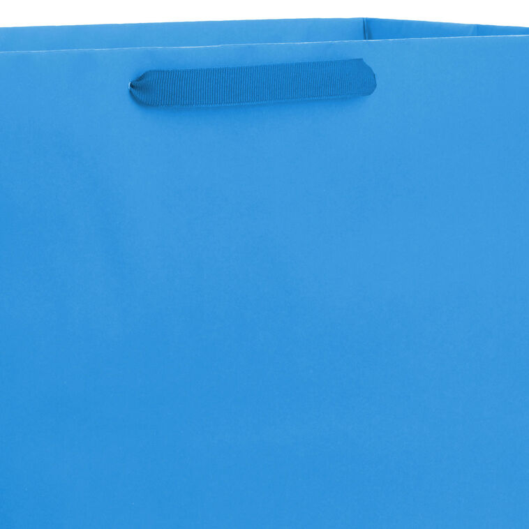 Solid Bright Blue Extra-Deep Gift Bag handle detail image number 4