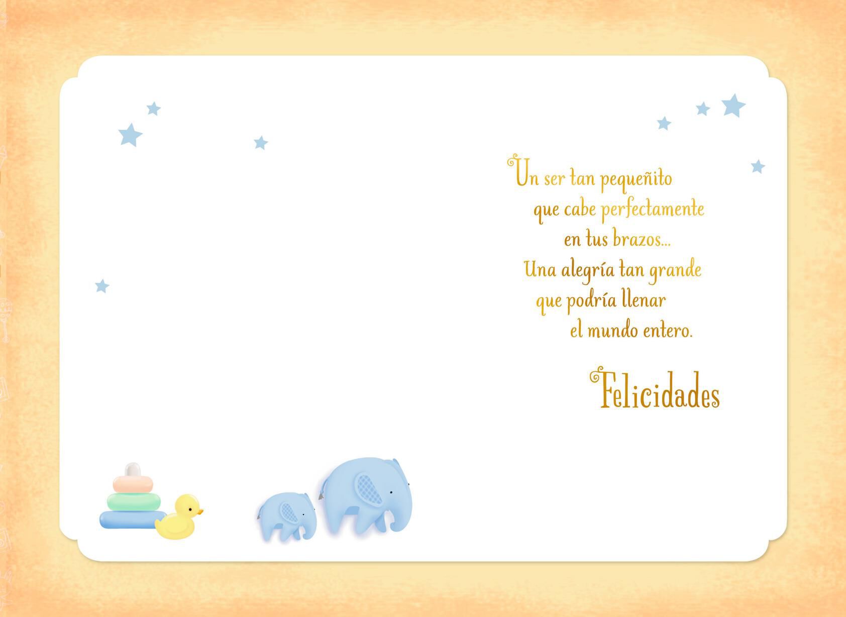 Small Enough to Hold Spanish-Language New Baby Card
