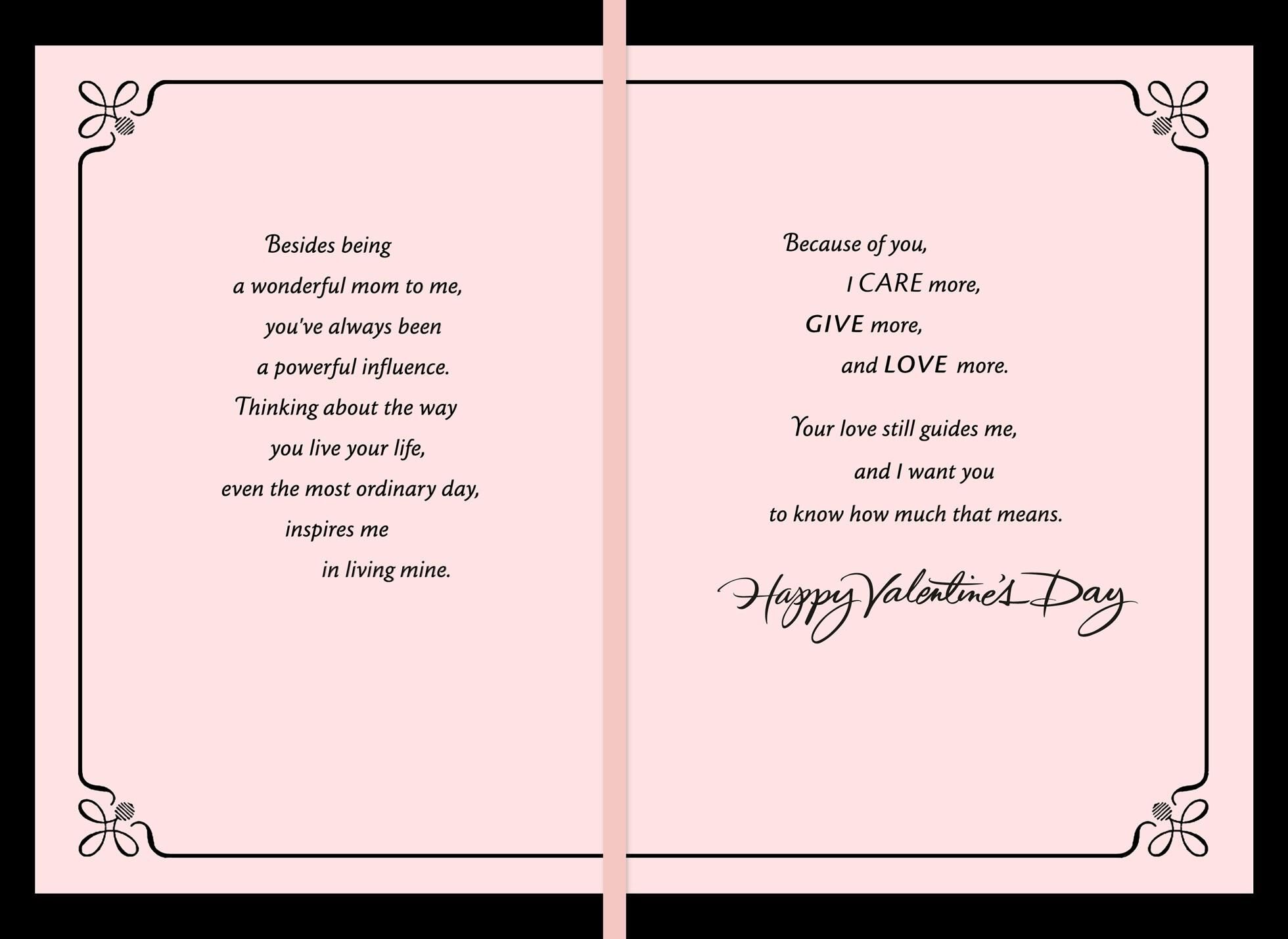 Because of You, Mama Valentine's Day Card