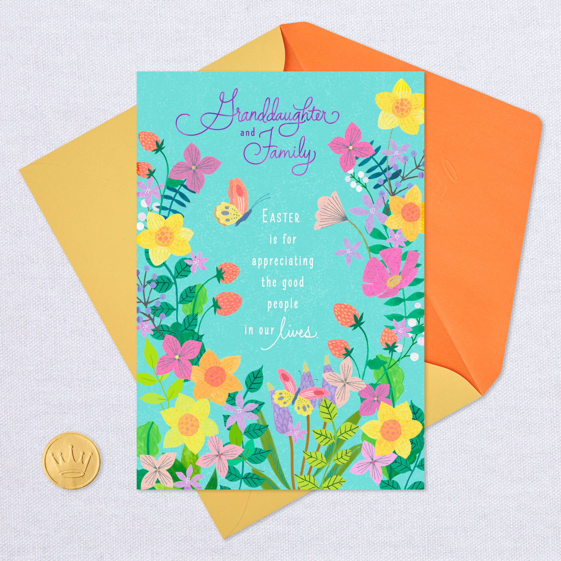Loved So Much Easter Card for Granddaughter and Family Greeting Cards
