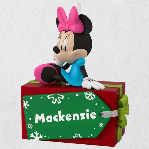 Disney Minnie Mouse Christmas Present Personalized Ornament, 