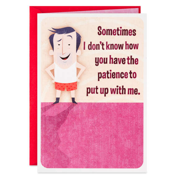 How You Put Up With Me Funny Valentine's Day Card, , large image number 1
