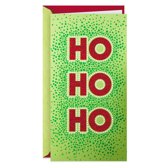 Ho Ho Ho More Merry Money Holder Christmas Card, , large image number 1