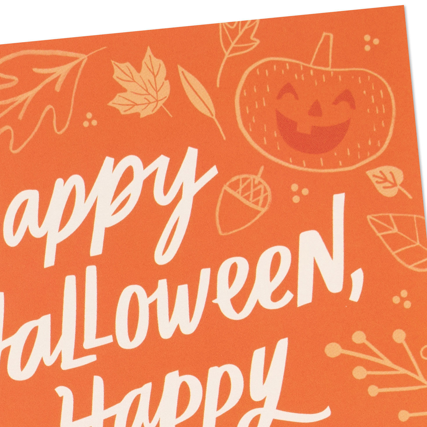 Sketched Pumpkins and Leaves Halloween Cards Pack Cover Detail image number 4