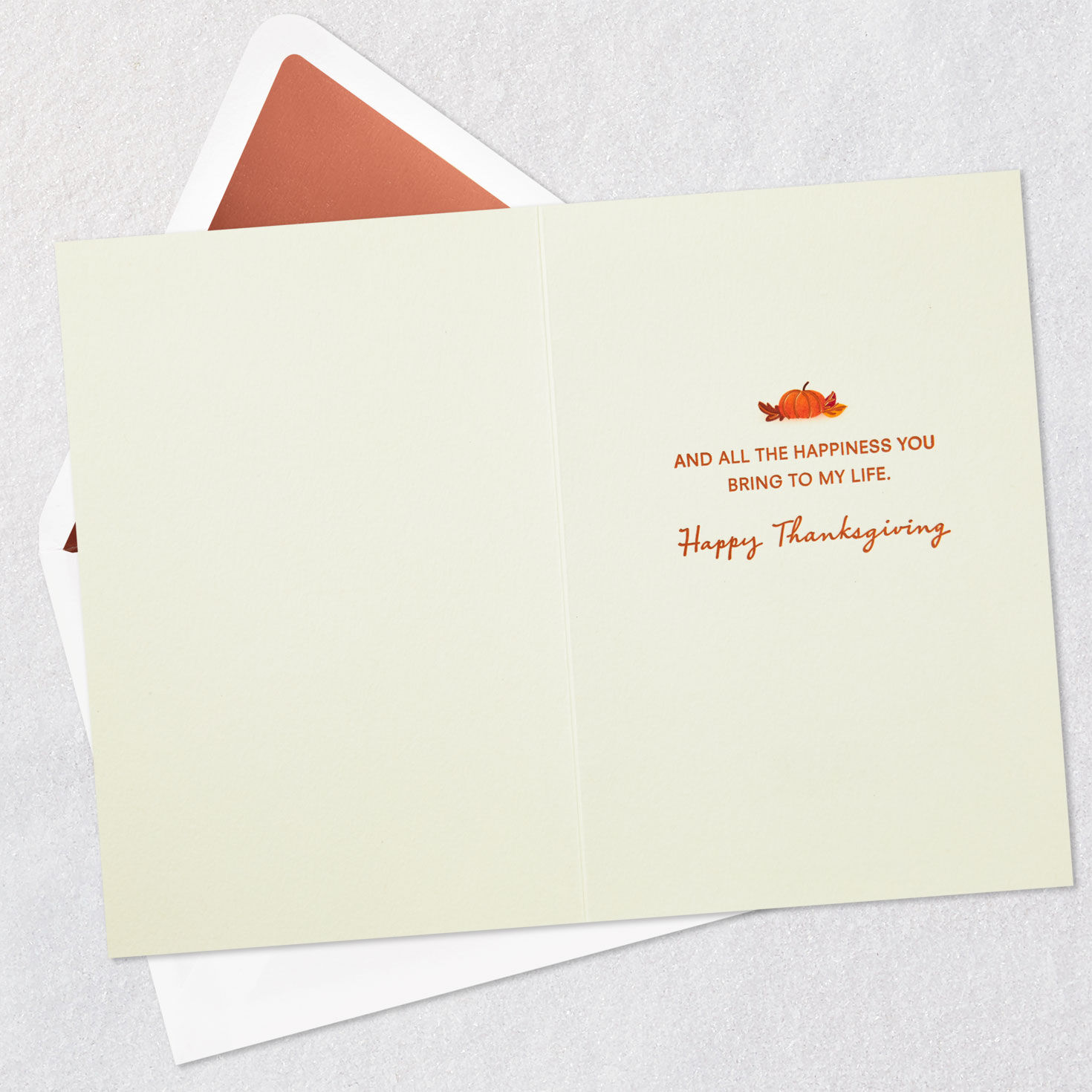 Peanuts Snoopy Pie on Doghouse Thanksgiving Card Open card with envelope image number 3
