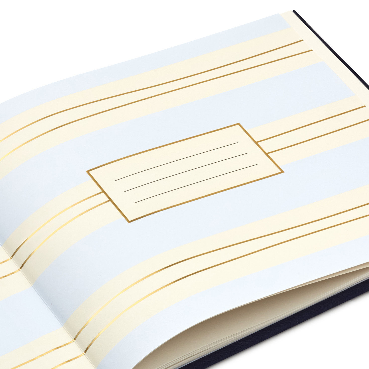 Gold on Navy Linen Customizable Guest Book for only USD 26.99 | Hallmark