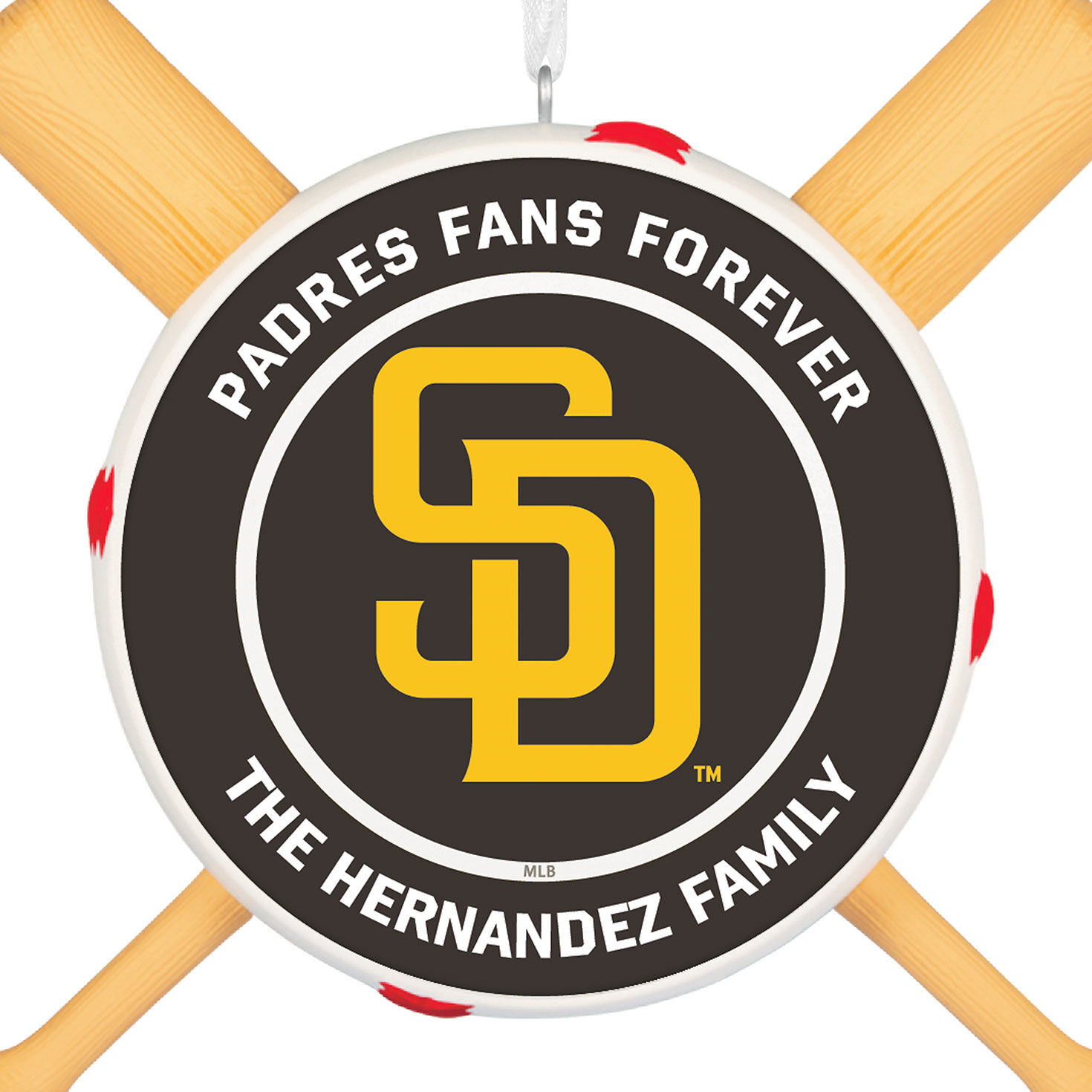 MLB San Diego Padres™ Baseball Personalized Ornament, Custom Text for only USD 30.99 | Hallmark