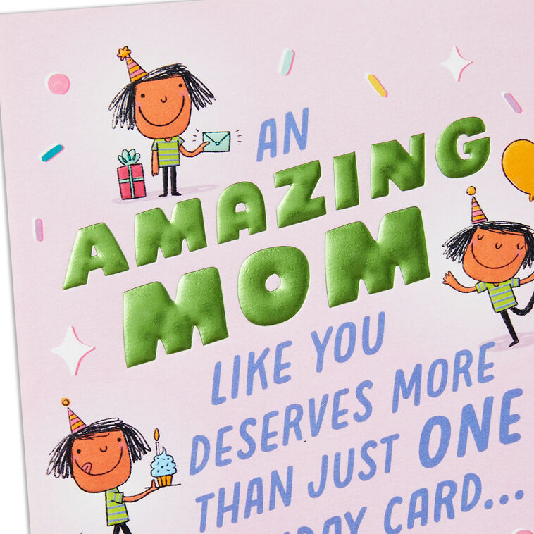 You Deserve More Than Just One Card Funny Birthday Card for Mom, , large image number 7