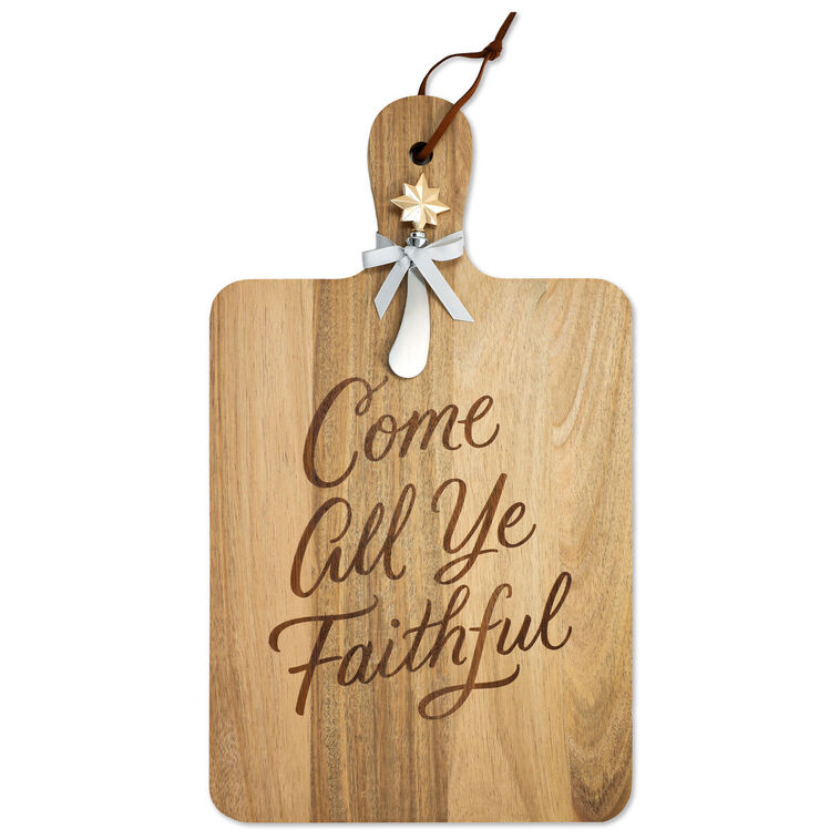 Come All Ye Faithful Cheese Board and Spreader front flat image number 2