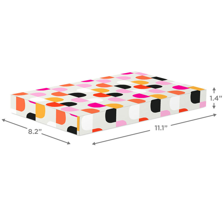 Celebrate birthdays, anniversaries and special occasions with this trio of small gift boxes in mod feminine designs. Assorted 2-piece gift boxes come with coordinating pink bases.  image number 3