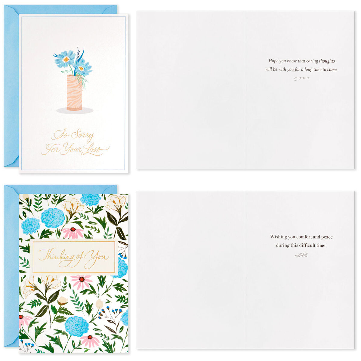 Peaceful Flowers Boxed Sympathy Cards Assortment, Pack of 16 Boxed
