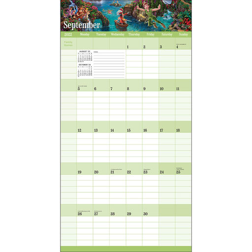 Disney Dreams Collection by Thomas Kinkade Studios 2022/2023 17-Month Family Wall Calendar, 
