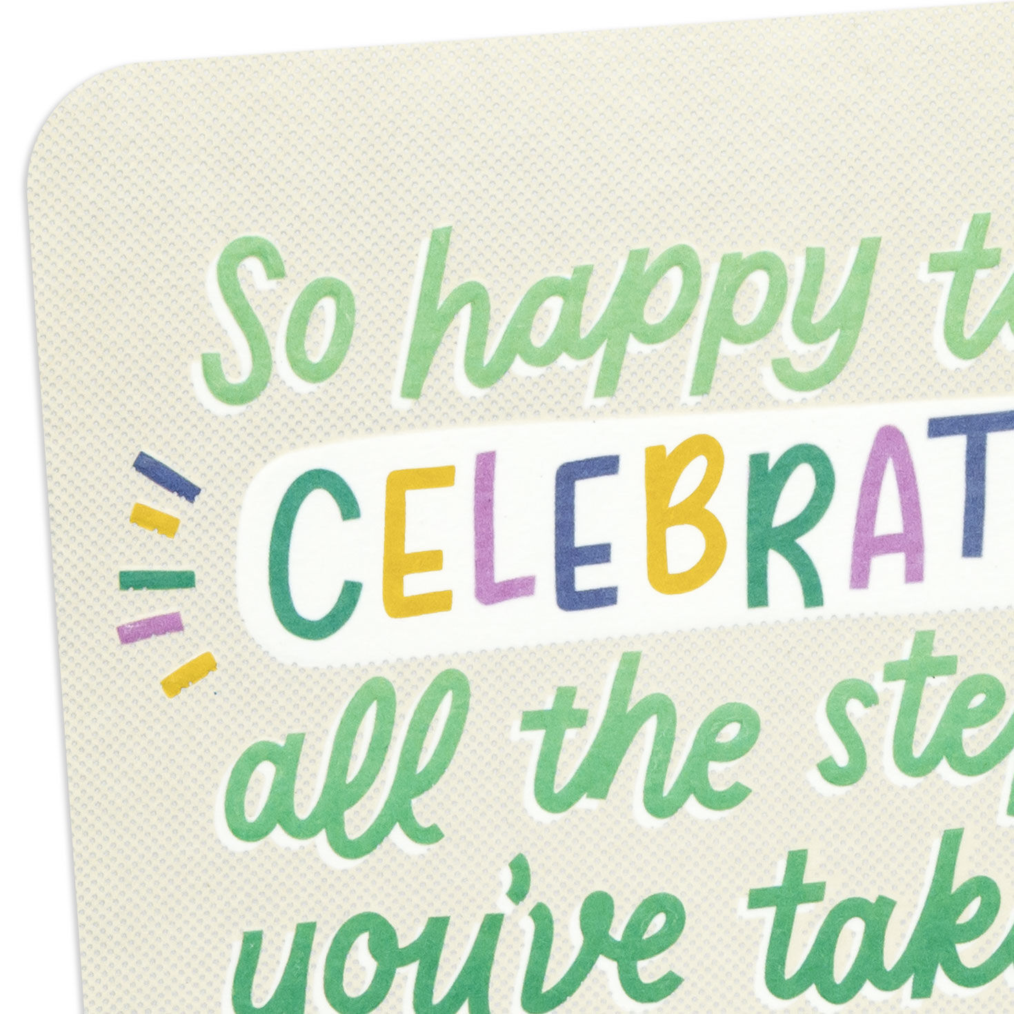 Colorful Lettering Gender Transition Support Card Card Front Detail image number 5