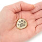 Pet Paw Print Inspirational Metal Worry Stone item on hand image number 3