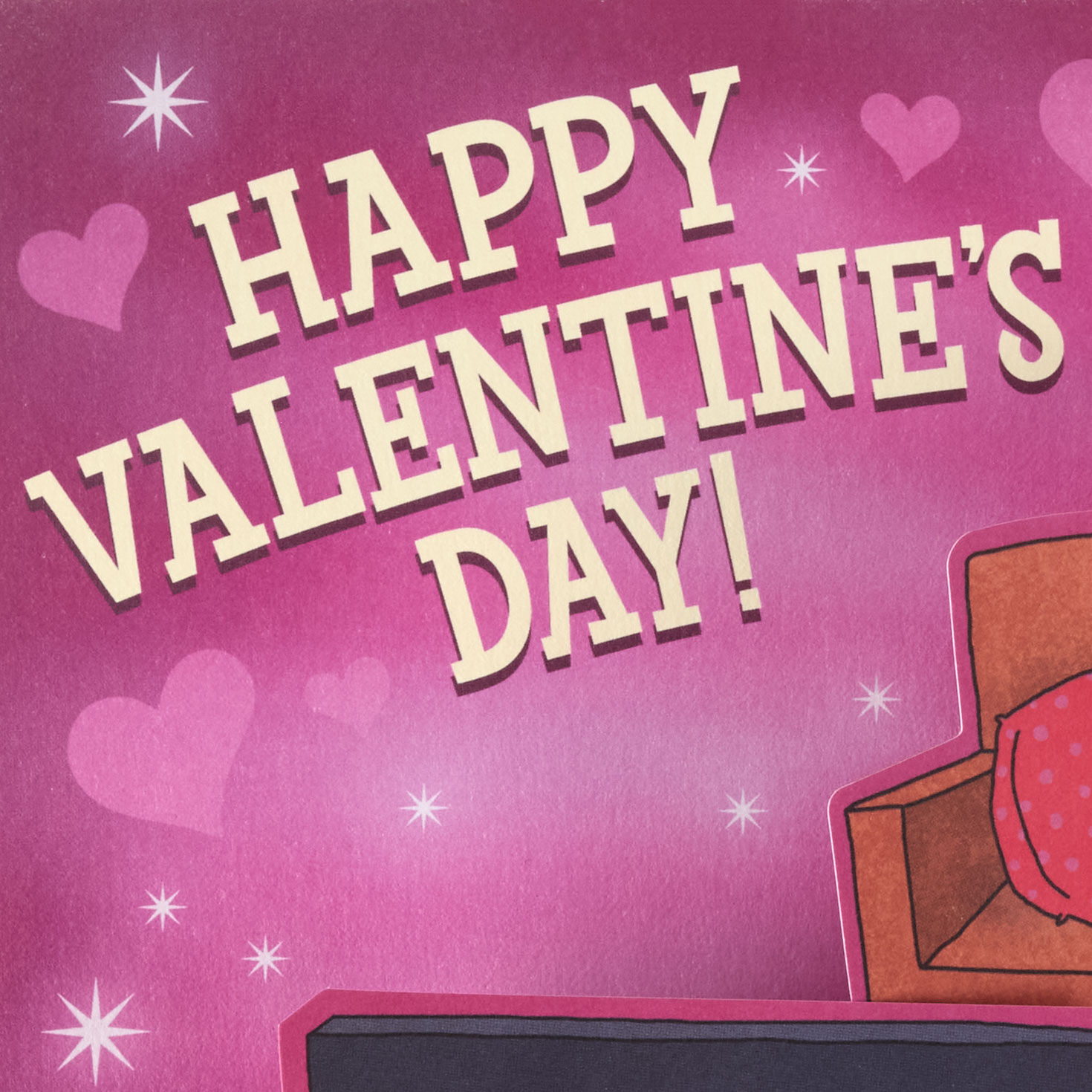 Couple Sitting on Sofa Funny Valentine's Day Card Sentiment image number 2