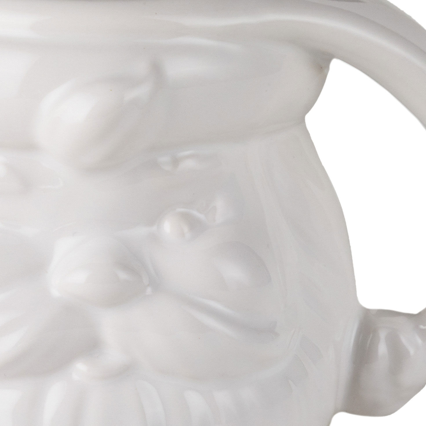Color-Dipped Shaped Santa Mug in White upclose detail image number 4