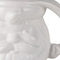 Color-Dipped Shaped Santa Mug in White upclose detail image number 4