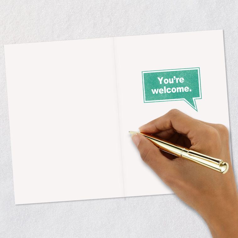 Quote Sign on Green Funny Son Birthday Card Signing card image number 6