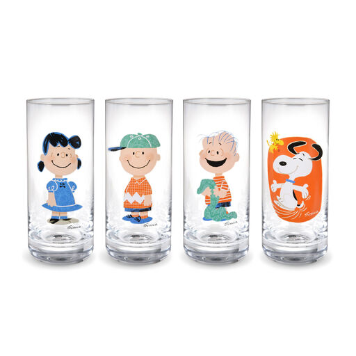 Peanuts® Snoopy and Friends Tall Drinking Glasses, Set of 4, 