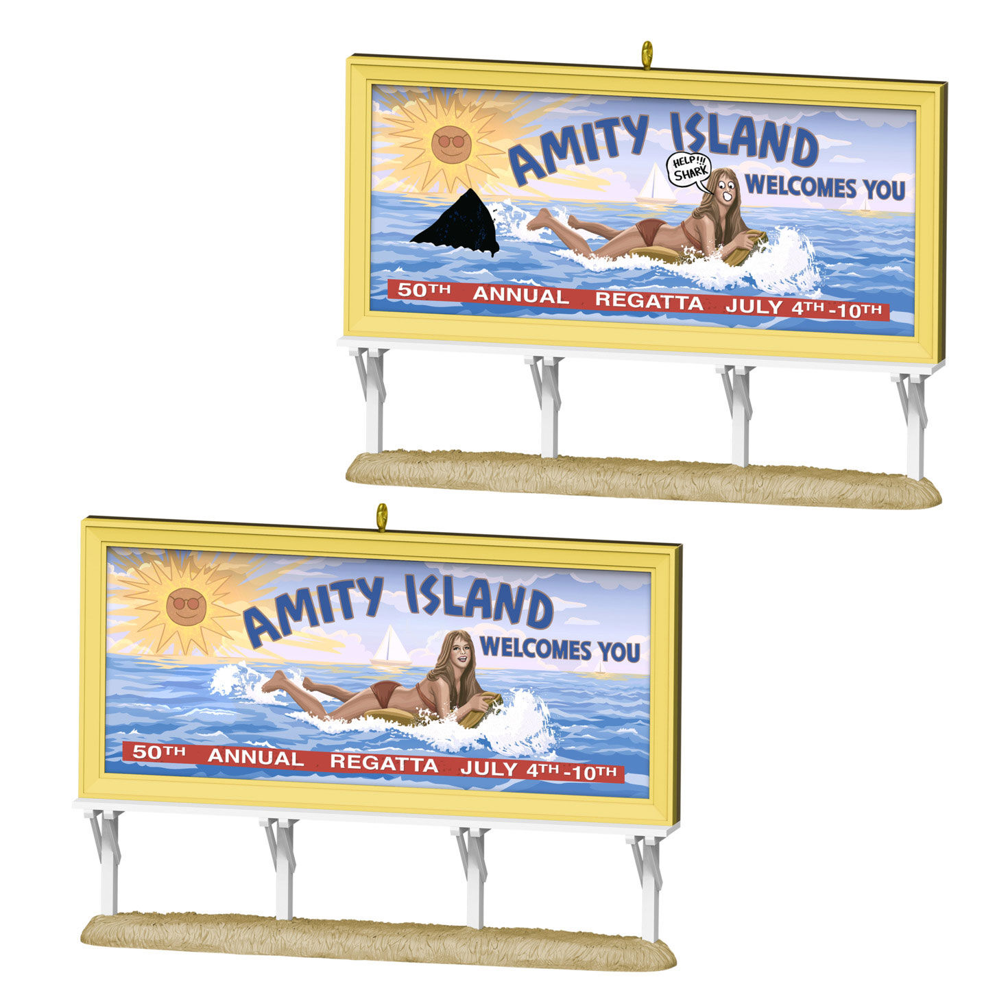 Jaws Billboard Keepsake Ornament leinticular fronts image number 3